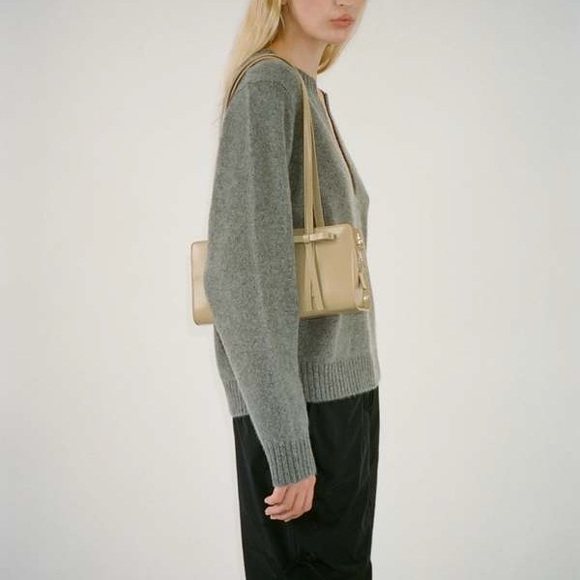 Sandy Liang Recital Bag In Taupe Leather New With Tag - Picture 8 of 11